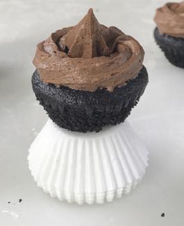 black chocolate cupcake