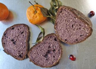 lilac colored artisan bread